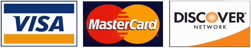 visa, mastercard and discover